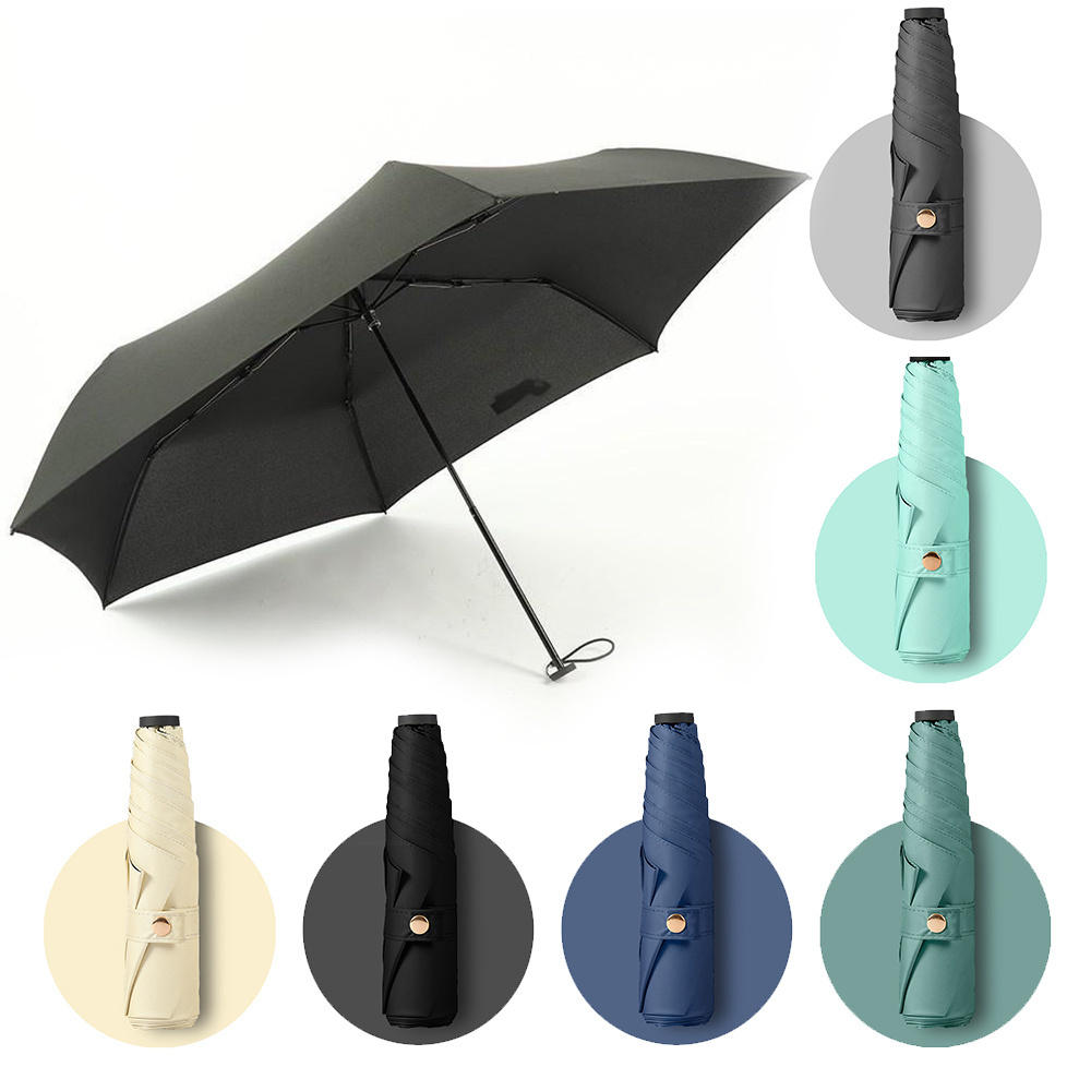 19 Inch 6K 5 Fold Ultralight Women,Protection Mini Pocket Small Rain Umbrella/