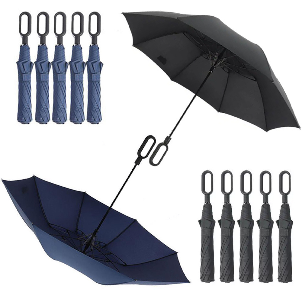 New Design Hands Free Inverted,Free Inverted Reserve Waterproof Standing Umbrella/