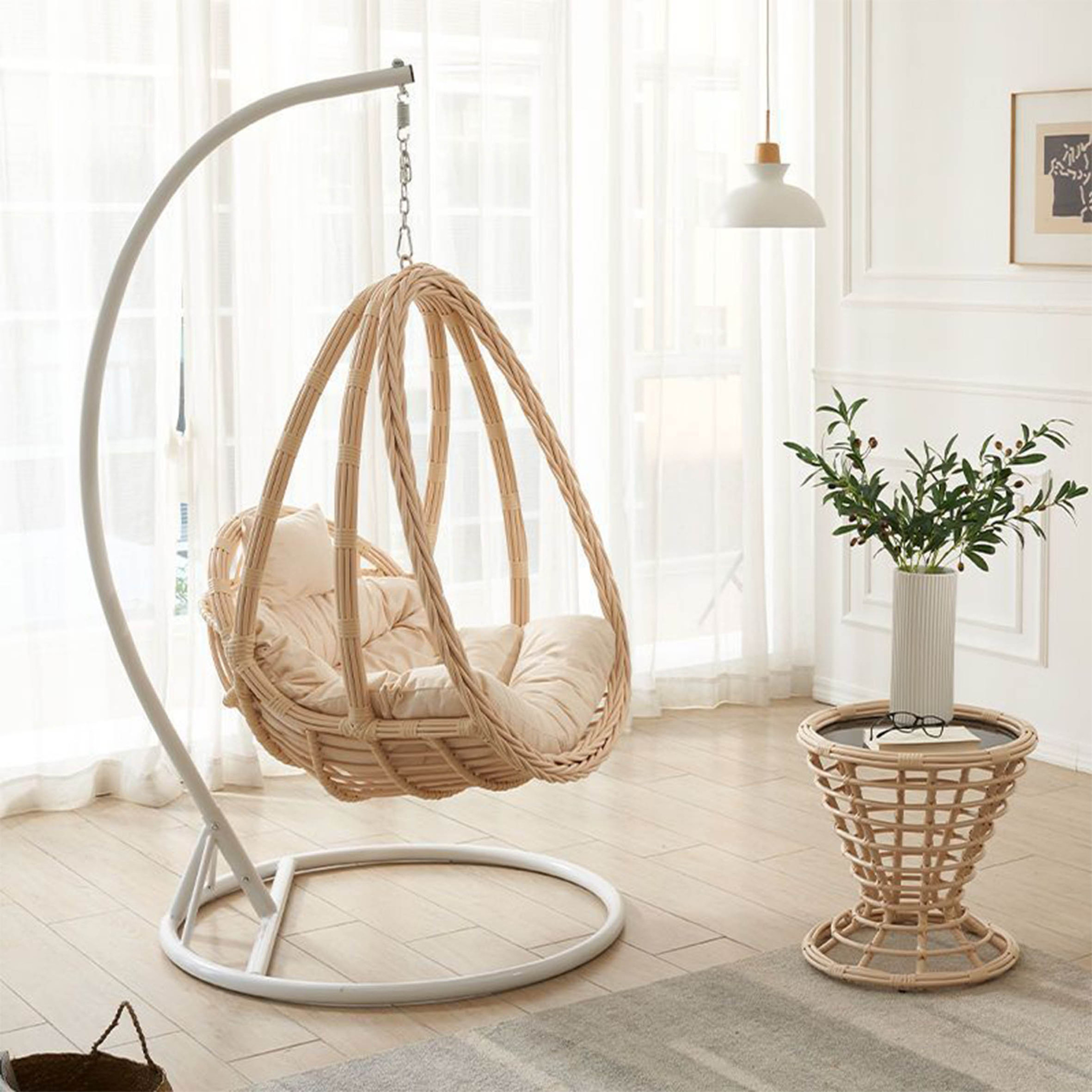 C Stand Heavy Duty Swing Hanging Shape Hammock Stand,Space Save Durable Solid Hammock Chair Stand/