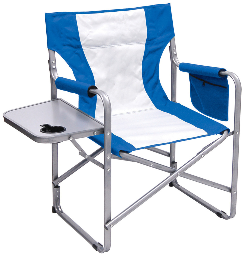 Outdoor Relax Steel Portable Lawn Chairs Director Chairs,Folding Camping Chairs With Pocket/