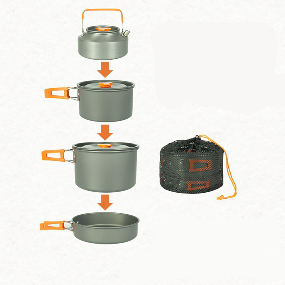 Outdoor Products Online Hot Sale Outdoor Teapot Set,Cookware Set Camping Kettle Folding Pot/