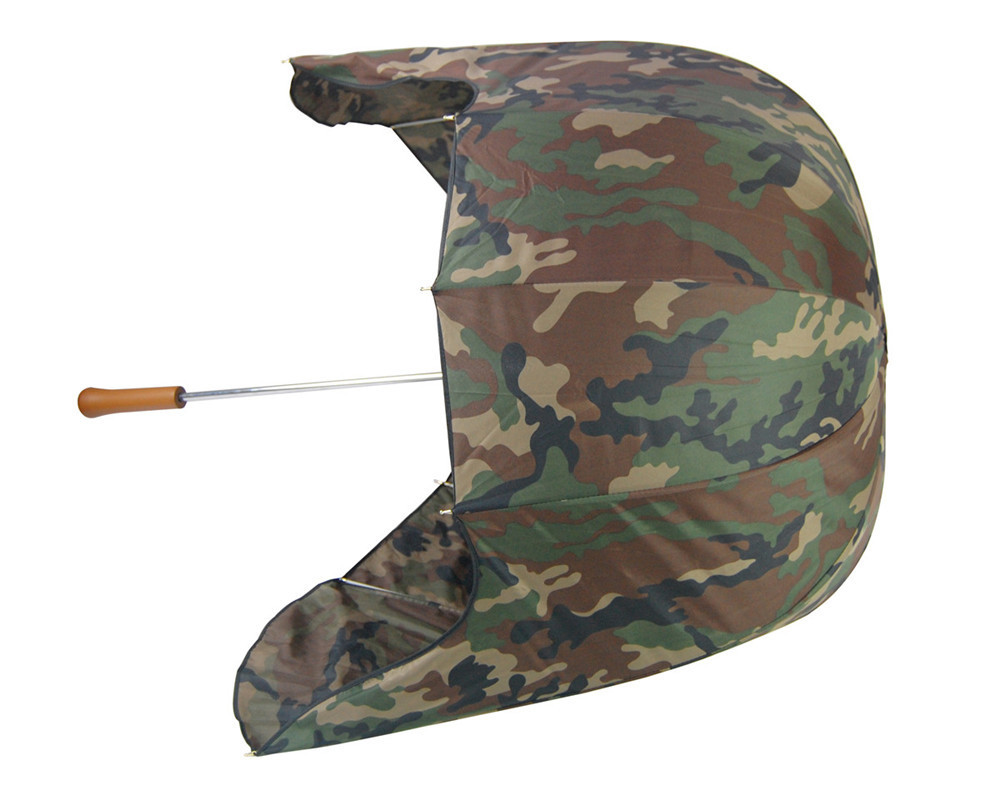 Strong Windproof Outdoor Fishing Large Custom Printing Camouflage Camo Helmet Umbrella Hat