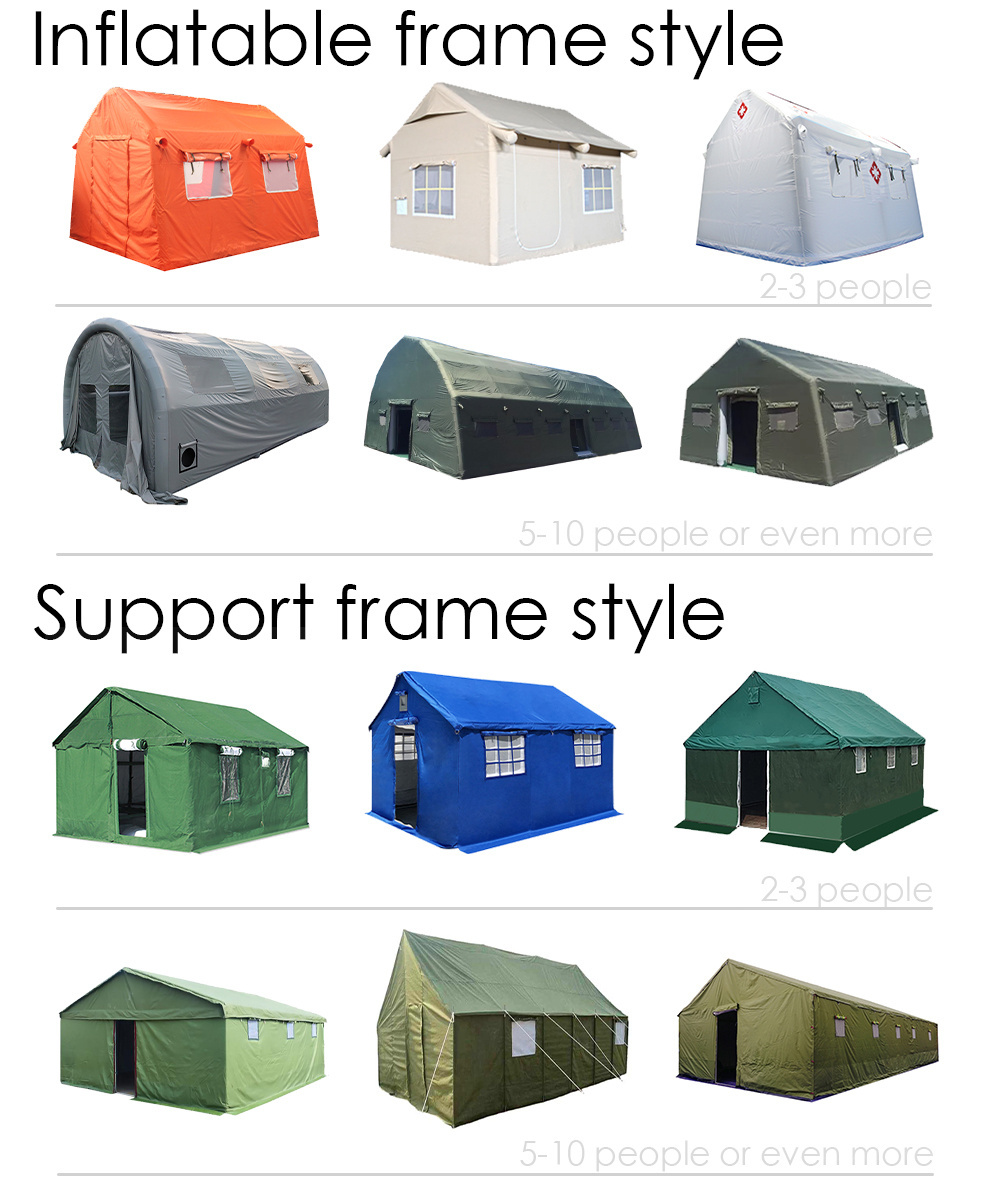 High Quality Waterproof Disaster Relief Decontamination,Inflatable Single Layer Work Oxford Fabric Air Tents/