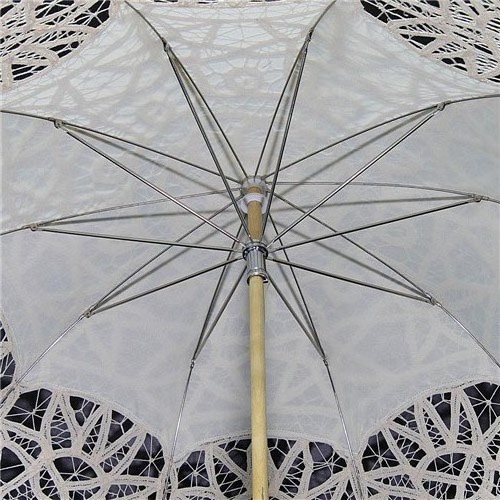 lace Material Type craft lace hook handle Antique batten lace wedding parasol sombrilla de papel museum umbrella