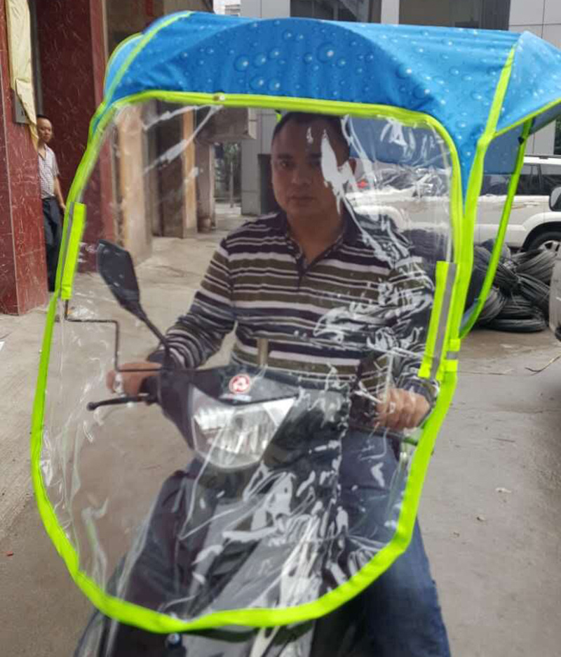 Wholesale high quality custom windproof windbreak electric car mobility scooter motorcycle umbrella