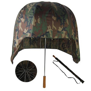 Fashion Hotsale UV Protect Hat Promotional Custom Made camouflage clear umbrella hat hands free hat umbrella