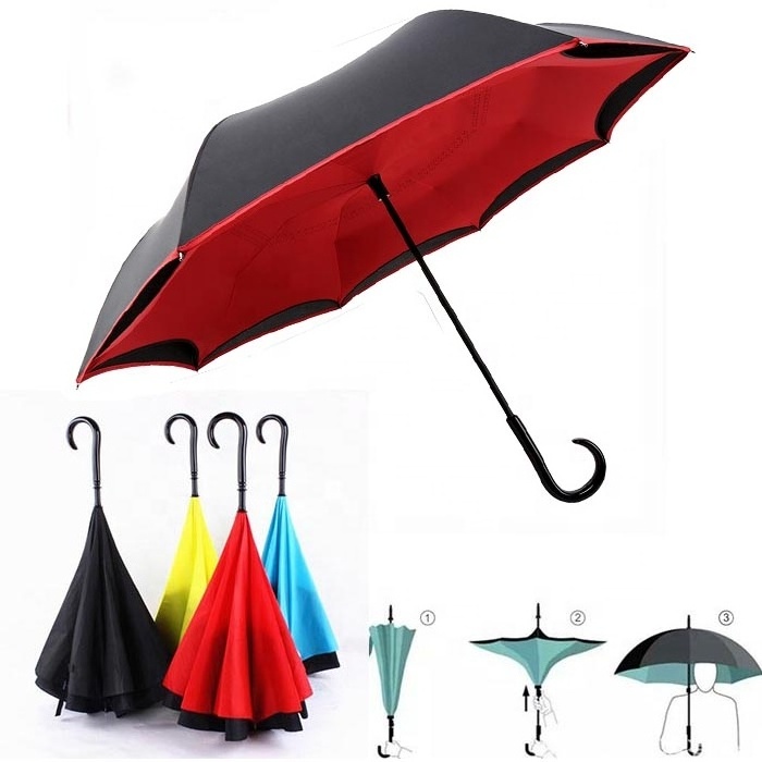 Fantastic Umbrella Hight Quality car reverse umbrella hook handle uv sun protection umbrella