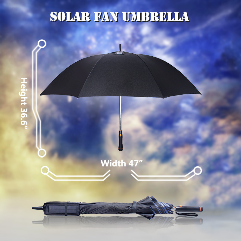 Fantastic high quality power solar umbrella fan