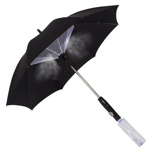 Summer Outdoor New Mist Fan Cooler Electric Umbrella with Battery