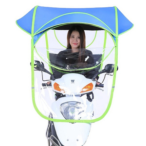 custom windproof windbreak electric car mobility scooter motorcycle umbrella