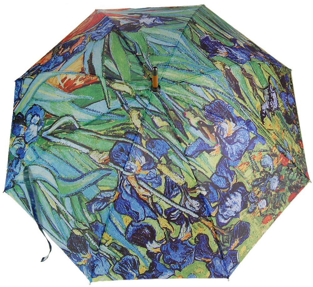 Custom Logo Pattern 23 Inch Van Gogh Straight Umbrella to Paint