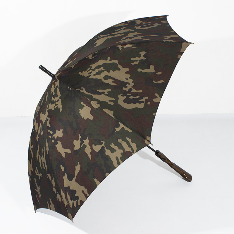 School Teenager Favorite Auto Open Straight Camouflage Weapon Sniper Gun Shape Handle Rifle Umbrella