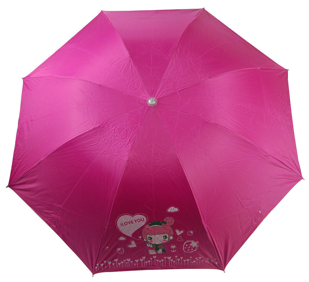 Plastic Portable Folding Cute Cartoon Bottle Metal Frame Sun Rain Mini Japanese Doll Umbrella