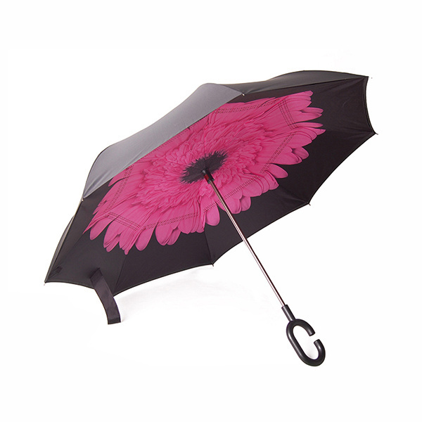 Manufacturer for New Design Hands Free Magic 2 Layer Umbrella Inverted Upside Down Reverse double Umbrella