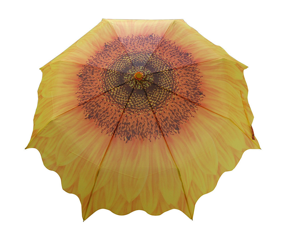 The Best Price Full Digital Printing Flower Design Daisy Creative Gift Sunflower Umbrella