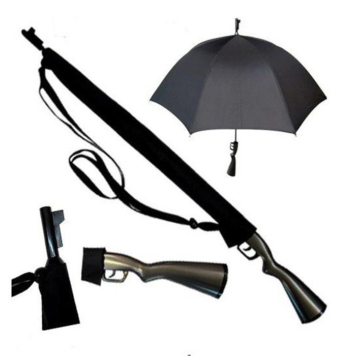 Men And Boy Favorite Advertising Special Design Custom Auto Open Straight Gun Handle Shape Rifle Umbrella Gun