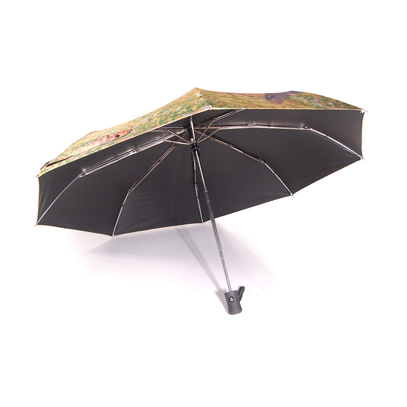 Fantastic promotion folding umbrella 8 ribs fiberglass travel digital umbrella