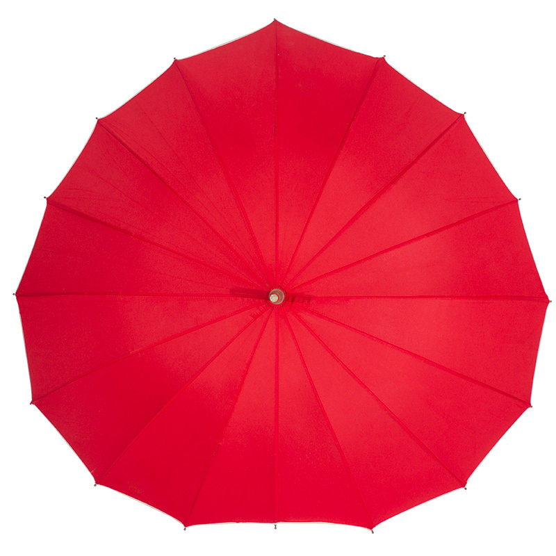 Unique Design Fiberglass Wedding Red Love Heart Shape Umbrella Frame