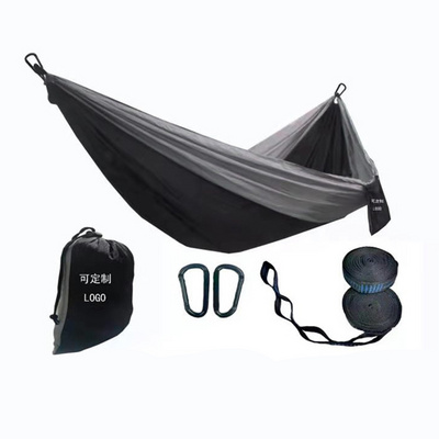 portable double camping hammock nylon parachute outdoor hammock,camping backpack hiking waterproof canopy tent/