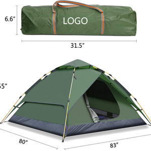 Double Layer Automatic Hydraulic Tent 3-4 Person Instant Setup Waterproof Camping Tent camping tent for sale beach outdoor