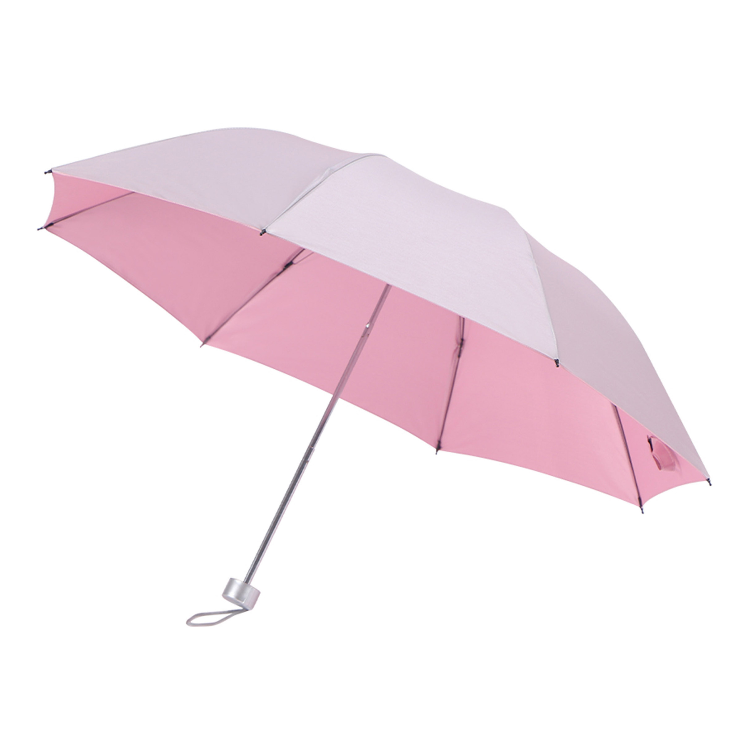 42 Auto Open Close Folding Eco,Friendly Recycled RPET Folding Umbrella with Bamboo Handle/