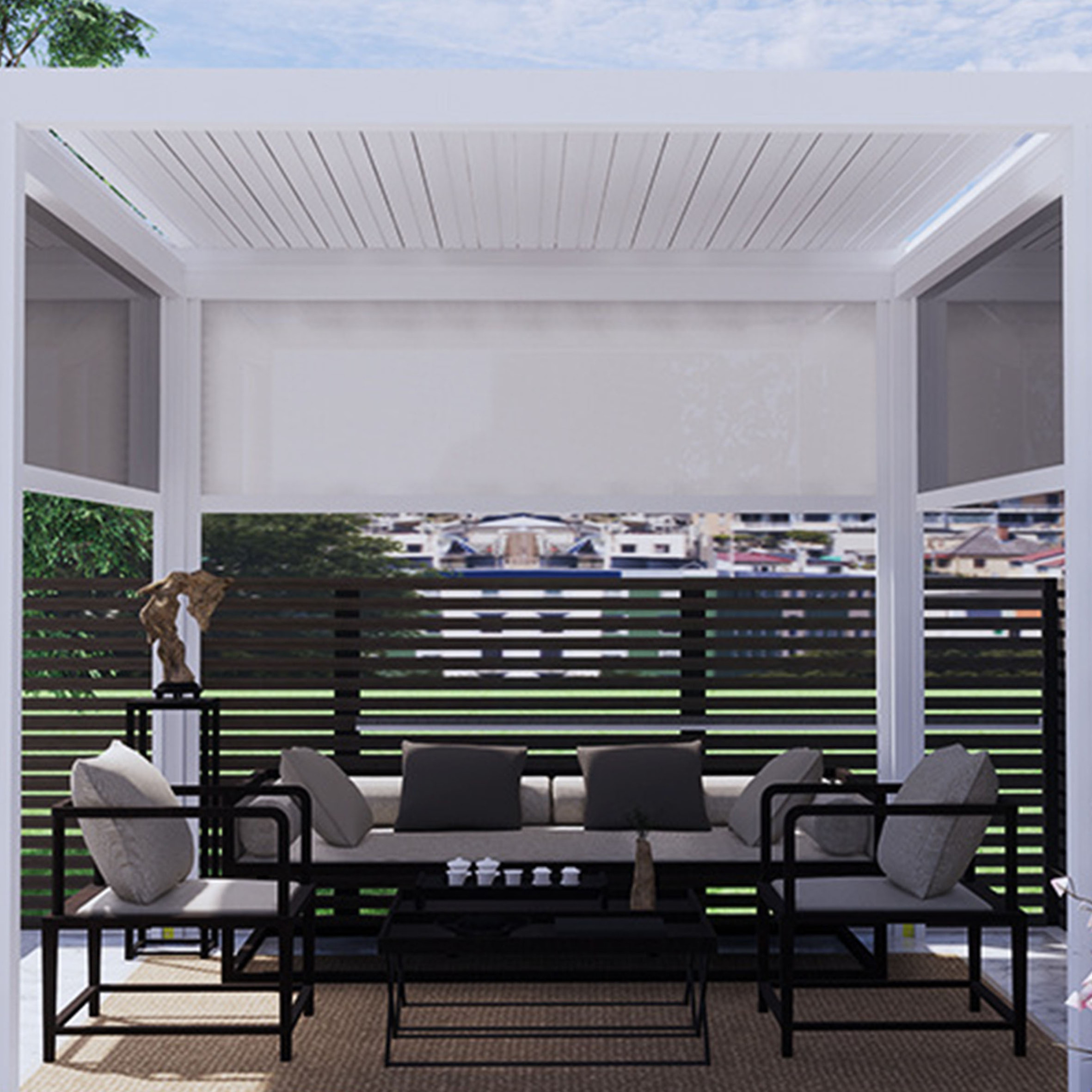 Hot sell Awning outdoor waterproof pergola,for modern Villa with retractable gazebo aluminum pergola/