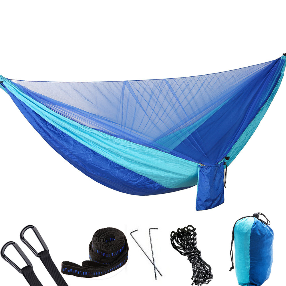 Outdoor Nylon Parachute Cloth Hammock Single and Double,Camping Cycling Indoor Leisure Swing Hanging Chair/