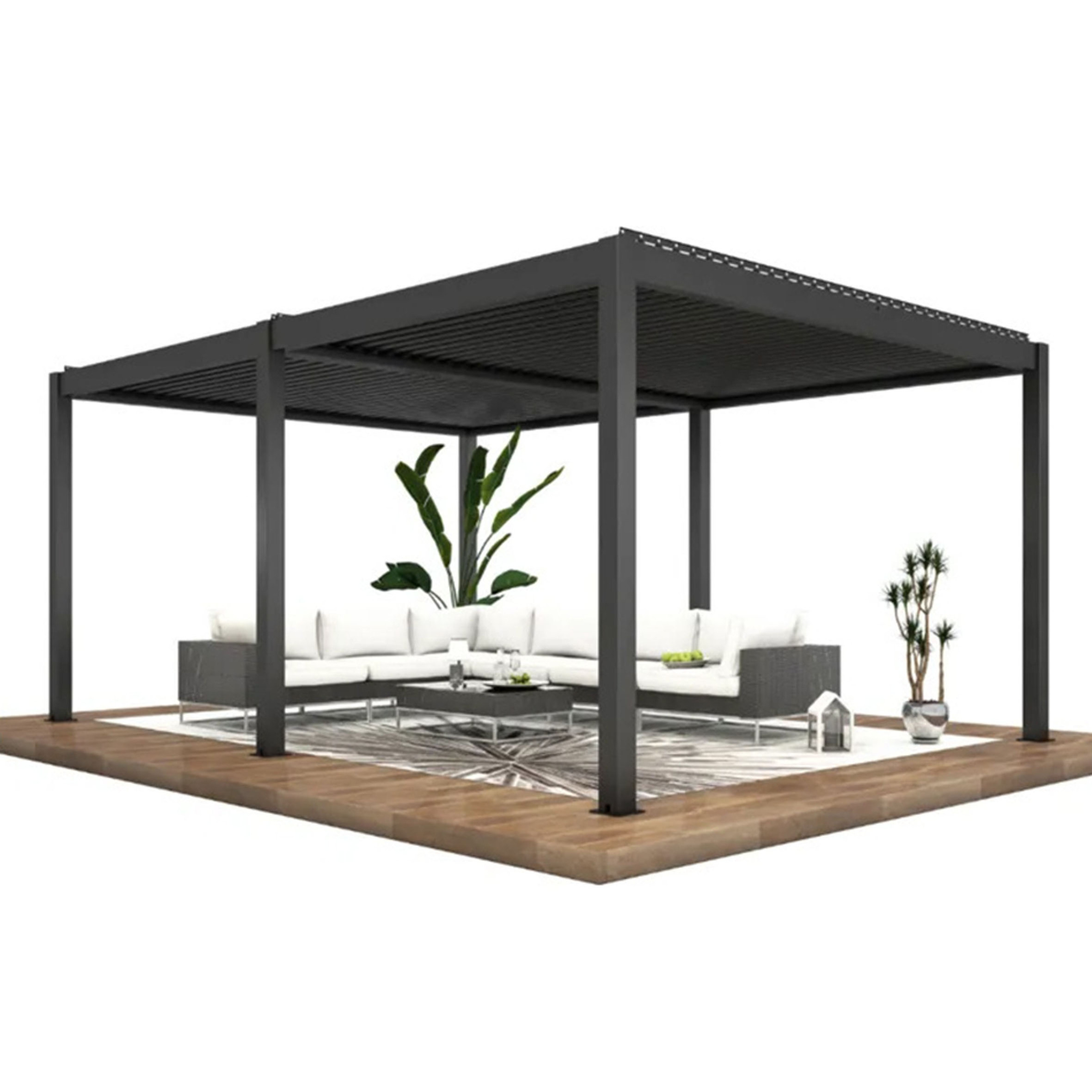 Waterproof Customized Outdoor Aluminum,Folding Roof Motorized Pergola System Retractable Patio Roof/