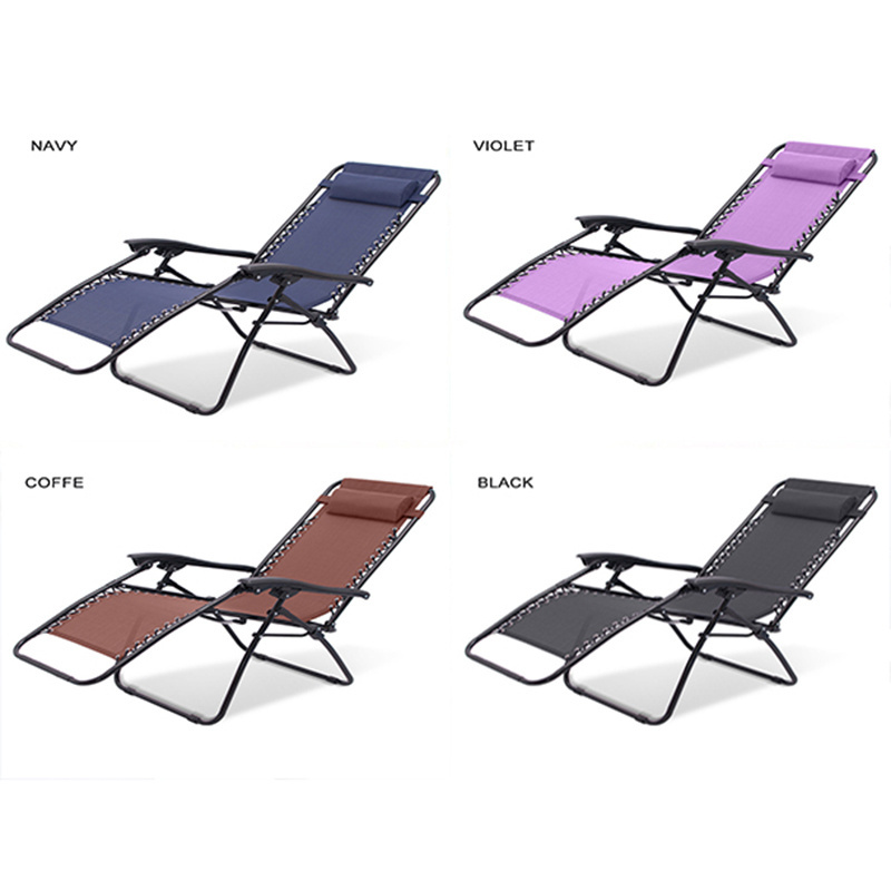 Wholesale Solid Color Folding Portable Leisure Beach Outdoor Recliner Zero Gravity Relax Loungers Chairs//