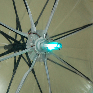 LED light straight Umbrellas built,in flashlight childrens Umbrellas with custom printing/