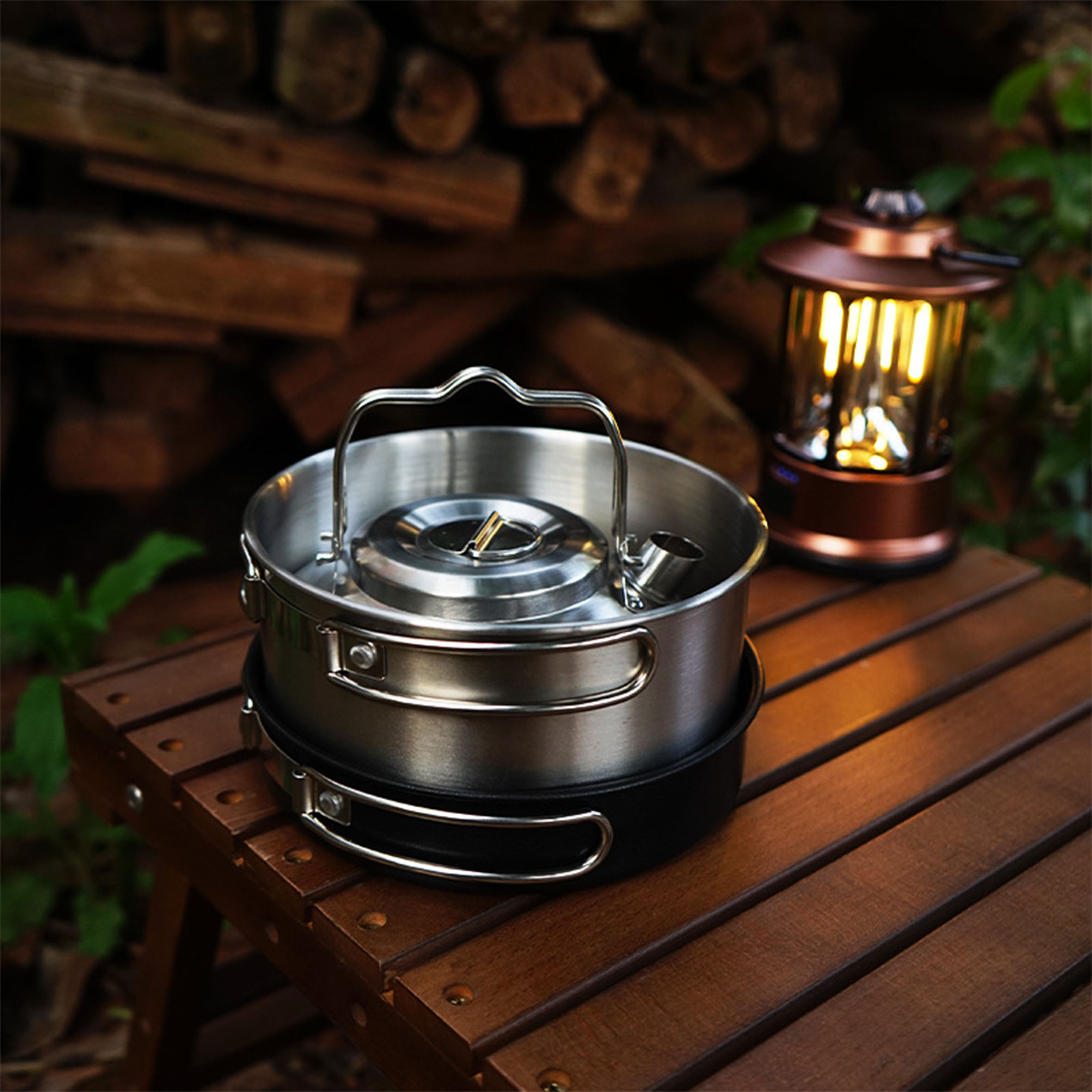 Hot Sale Outdoor Camping Outdoor Products Online Kettle,Folding Pot Teapot Set Cookware Set/