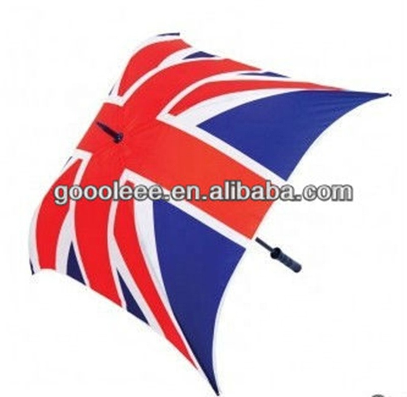 Fantastic british UK flag ripstop custom printed square umbrella