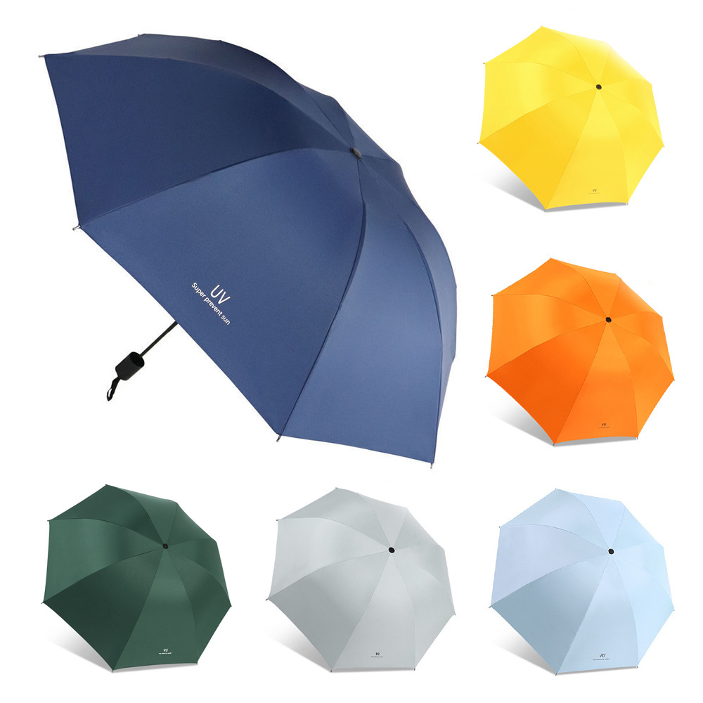 Ready To Ship Colorful Canopy 10 Ribs Windproof,Ribs Windproof Rainproof Automatic 3 Folding Rain Umbrella 5 Colors/