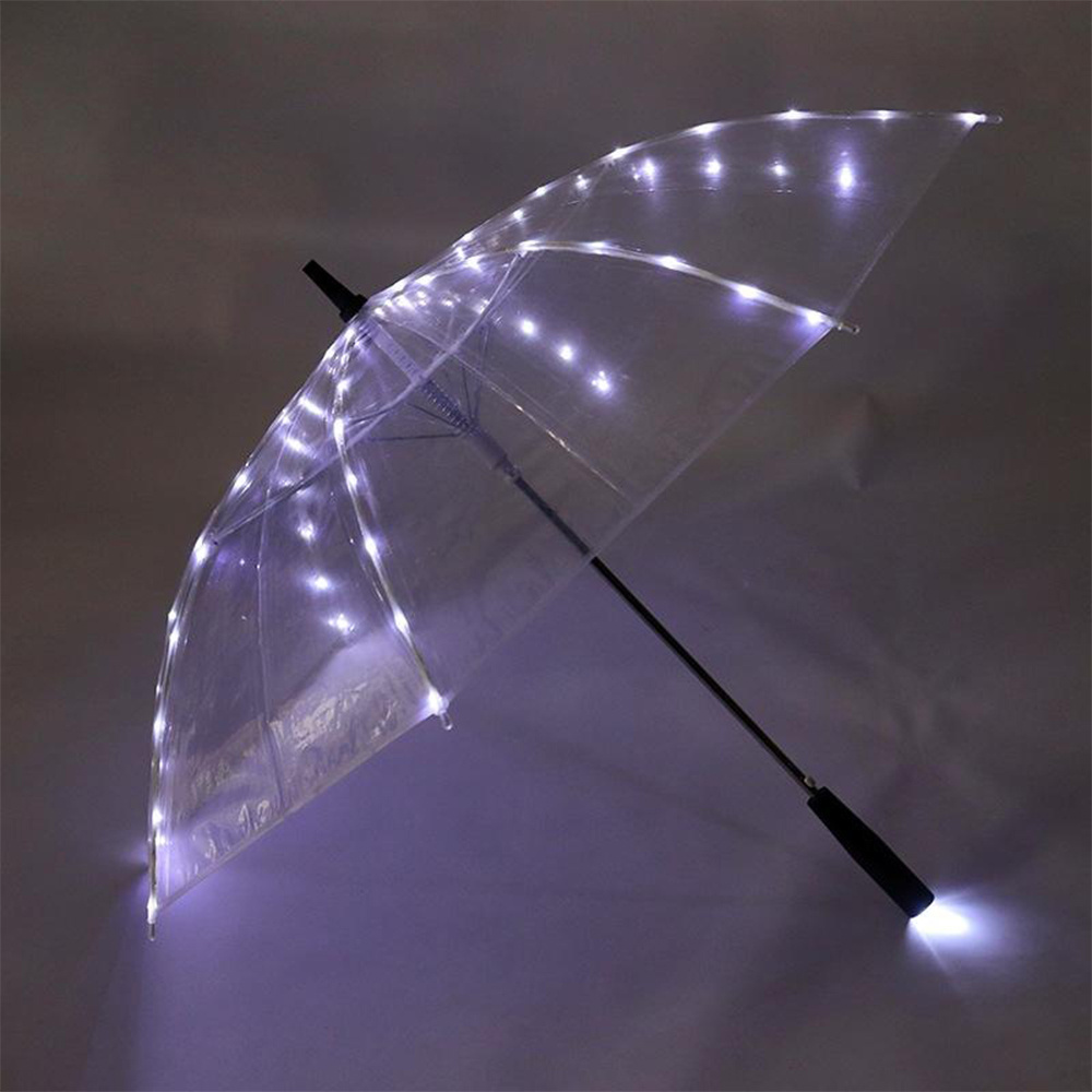 LED light straight Umbrellas built,in flashlight childrens Umbrellas with custom printing/