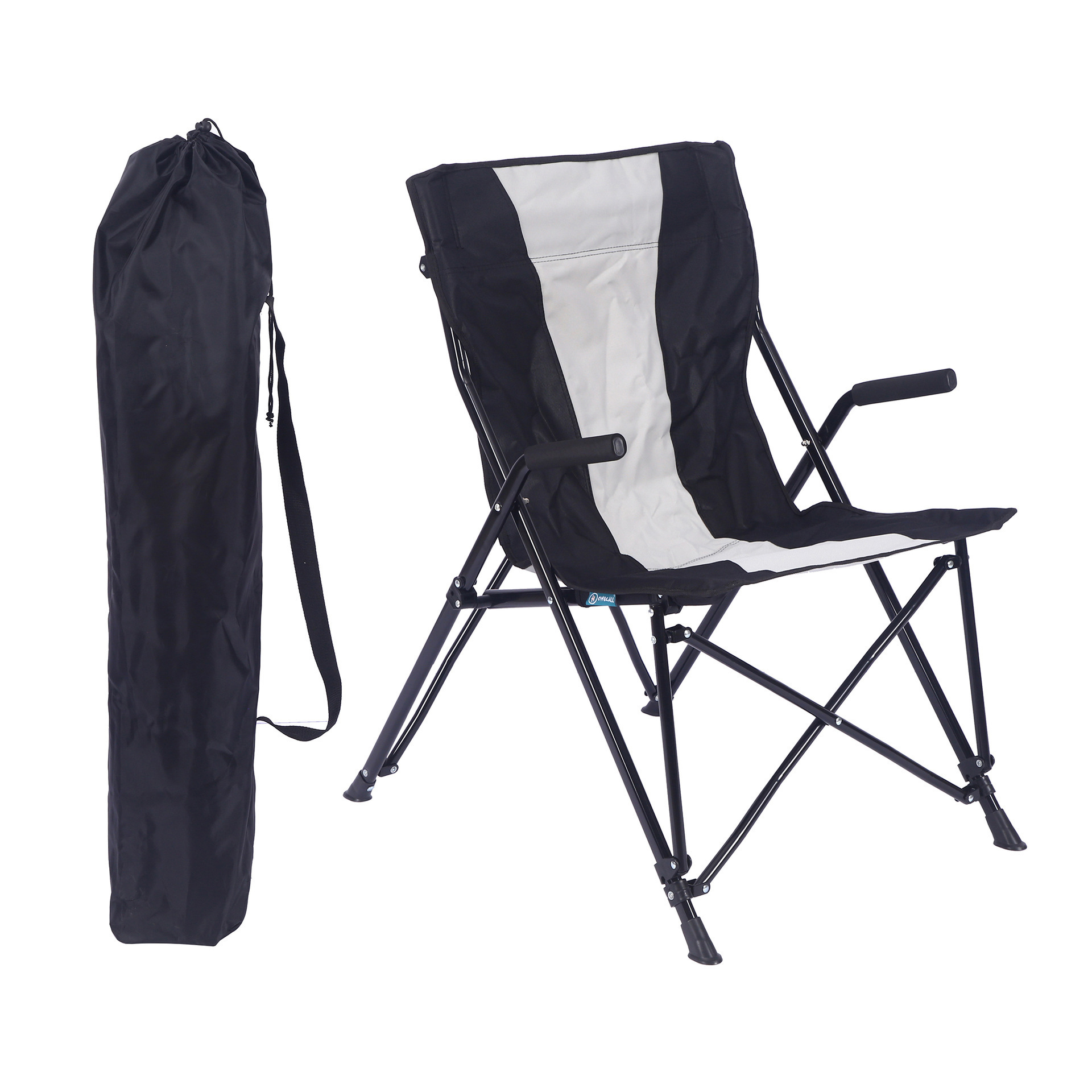 Oversized Outdoor Folding Reclining Beach Chairs Portable Recliner,Camping Lounge Chairs with Footrest/