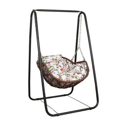 Folding Wicker Hanging Hammock Egg Chairs  Complete with Stand,and Cushion for Bedroom and Garden Bliss/