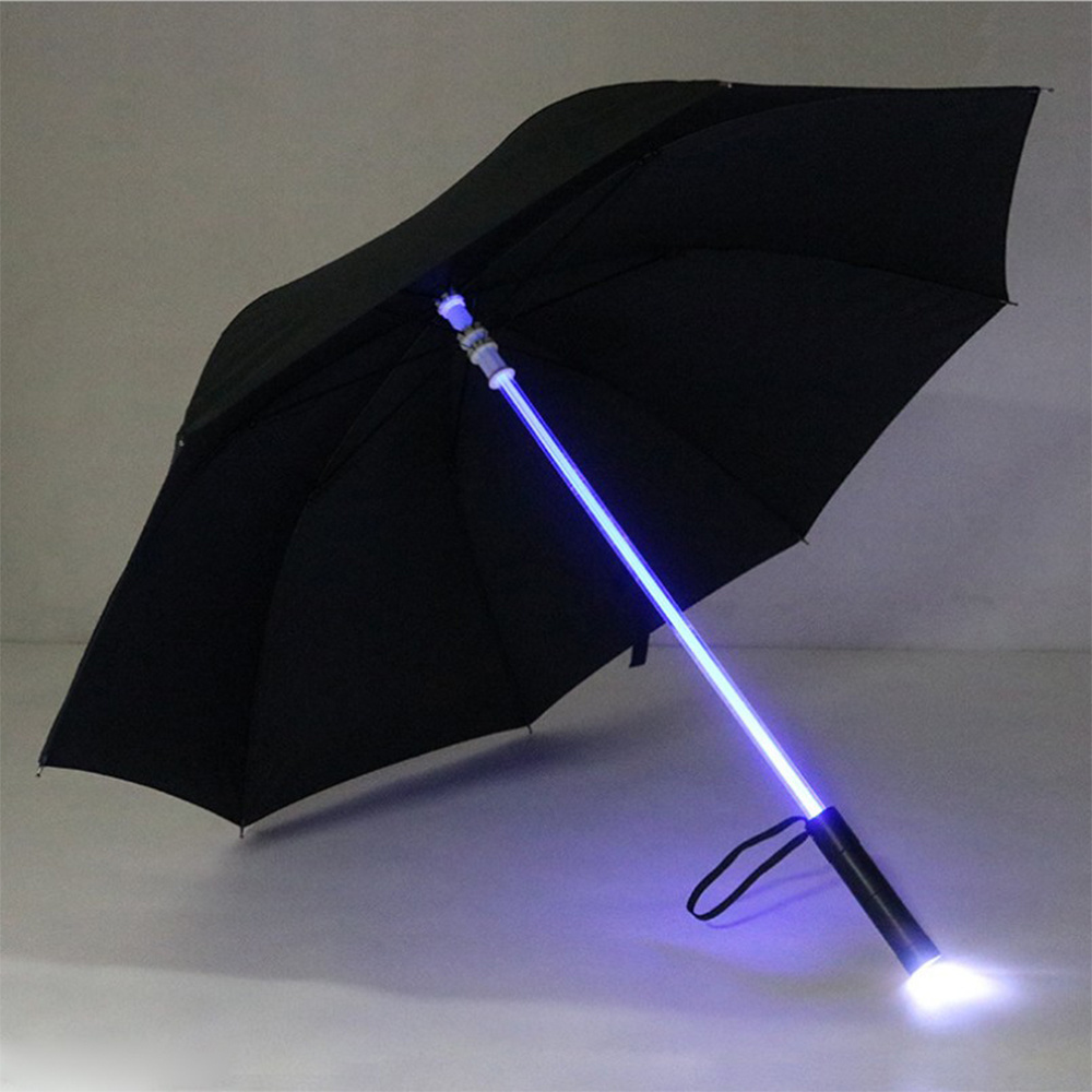 2021 Latest Logo Customized Black And Blue Color Upside Down Long,Handle Rain And Sunshine Reverse Inverted Umbrellas/