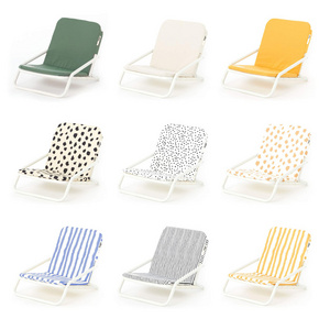 Customized Logo Canvas Easy Portable Lightweight Outdoor Metal Folding Aluminium Beach Chair