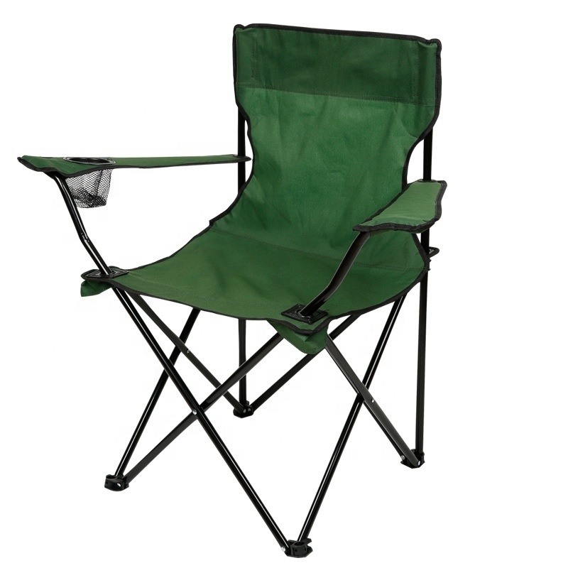 Portable Foldable Lightweight Camping Chair Beach Fishing Folding Chair Outdoor With Cup Holder//