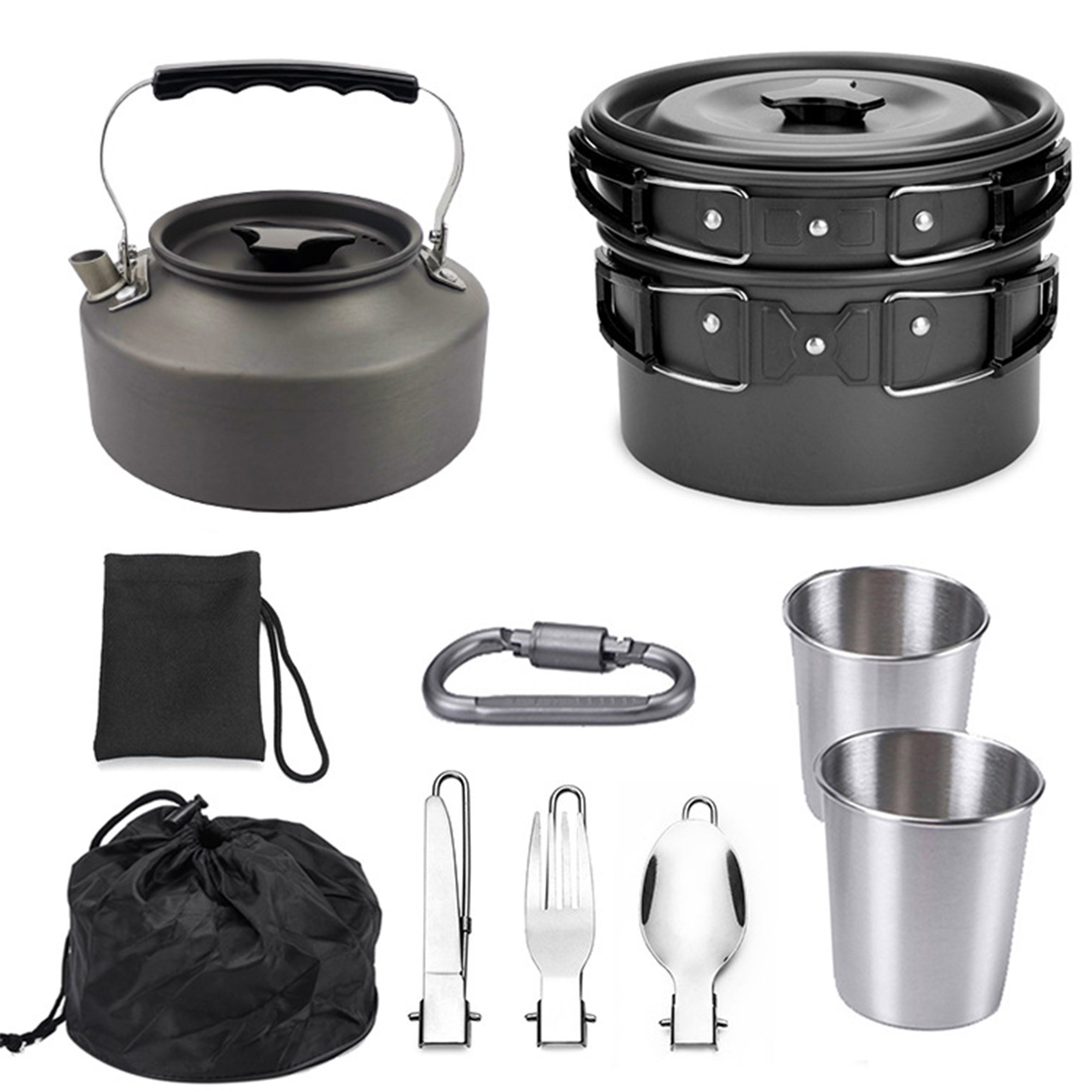 Wholesale Factory Supply 8 pcs Non Stick Stainless,Steel Cooking Pot Set Cookware Set With Glass Lids/