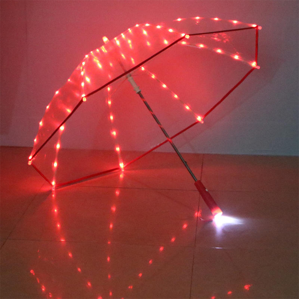 Wholesale creative LED childrens Umbrellas,automatic open fiber Umbrellas with flashlight function/