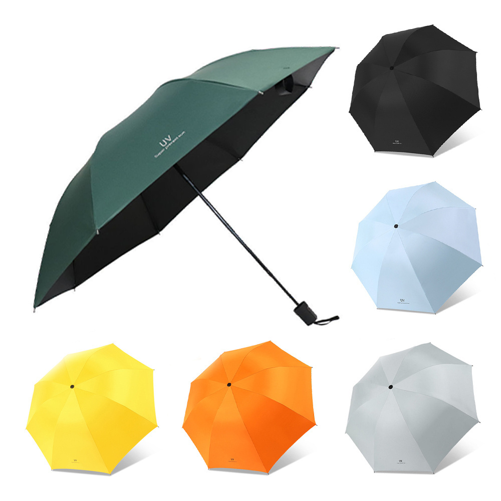 Ready To Ship Colorful Canopy 10 Ribs Windproof,Ribs Windproof Rainproof Automatic 3 Folding Rain Umbrella 5 Colors/