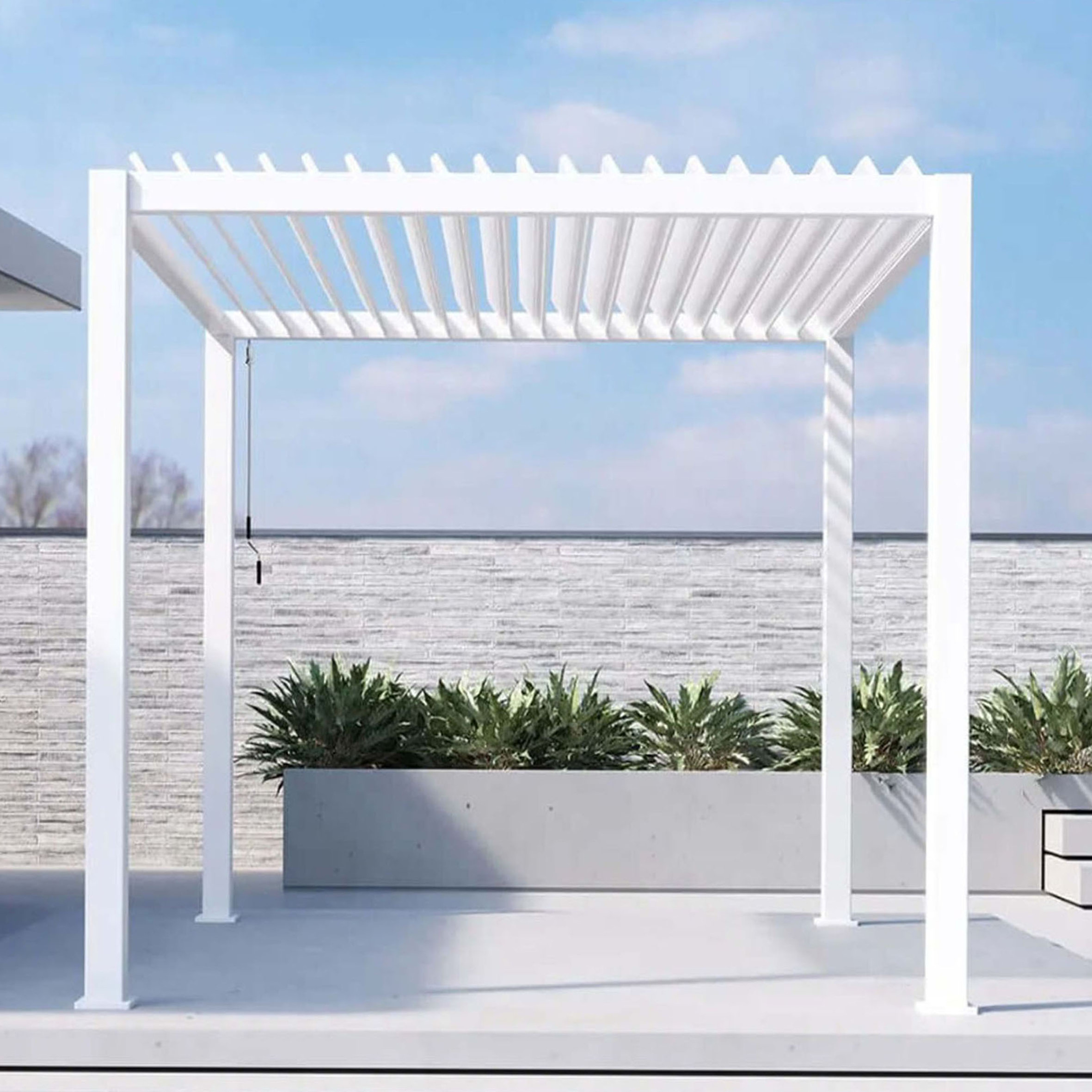 Waterproof Pergola Leisure Garden Motorized,Louvered Roof Aluminium Gazebo Outdoor aluminum pergola parts/