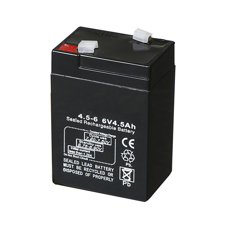 China Factory 6V 4.5AH AGM Lead Acid Batteries 6V Battery for Lighting