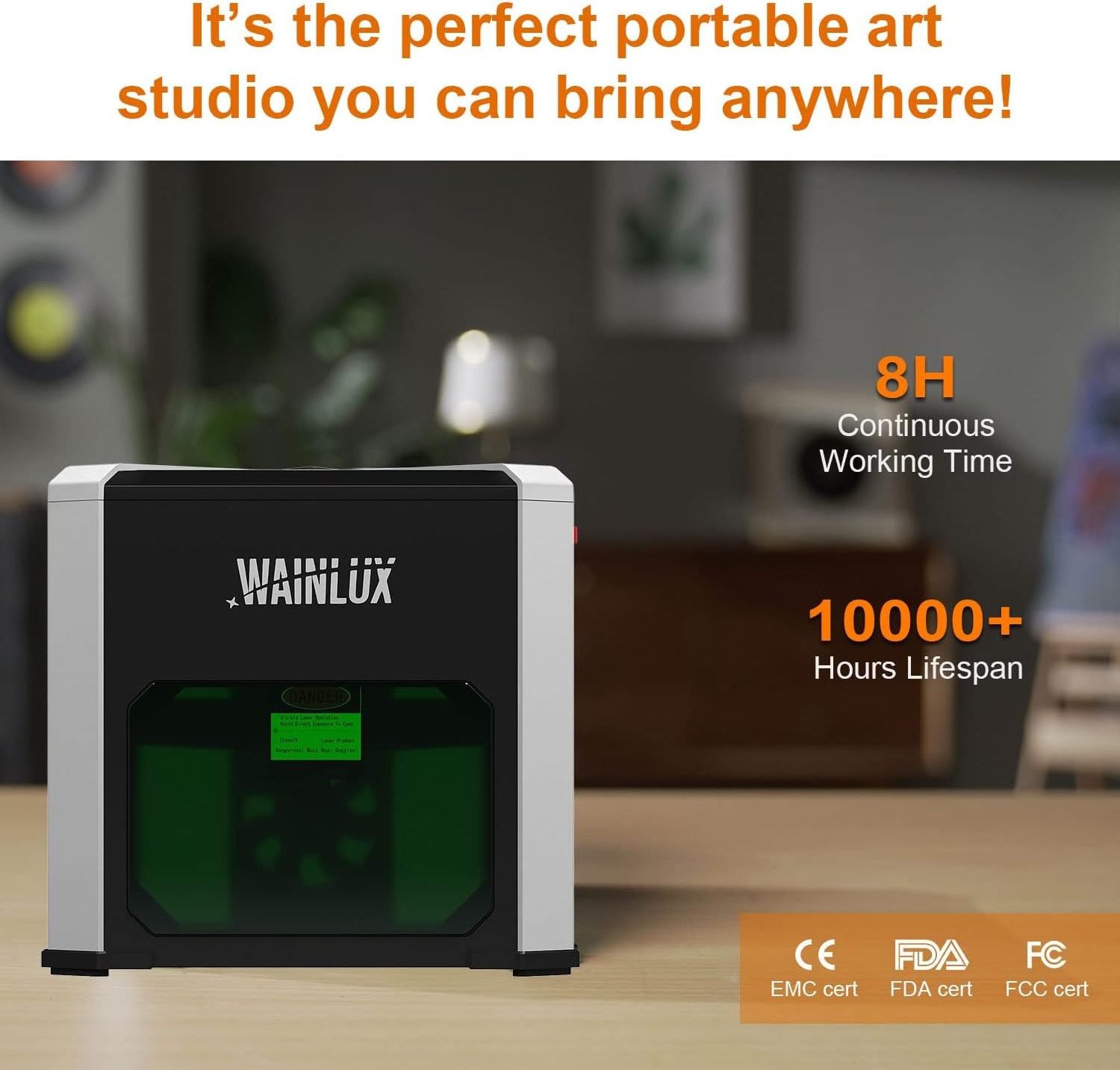 Wainlux Laser Engraver K6 3000mw CNC Mini Laser Engraving Machine DIY Logo Mark Printer Cutter Woodworking Wood Plastic