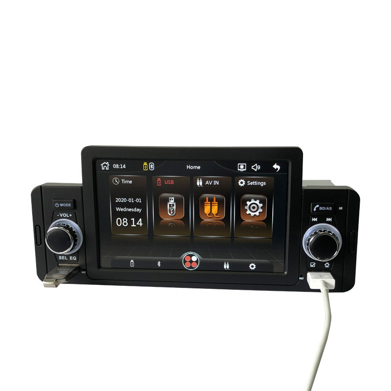 Universal Full HD Tuning knob SD USB slot IR FM Transmitter Bluetooth IPS Touch screen 1 Din 5 inch Car  Radio  Car DVD Player