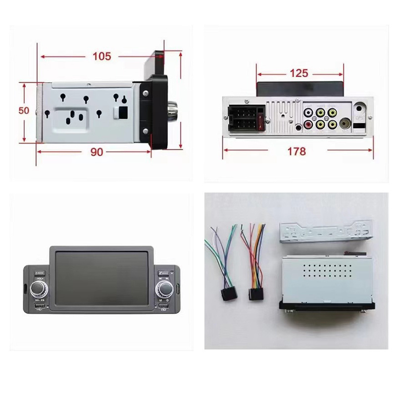 5 inch 1 DIN Universal  IPS Touch Screen  TF USB port  Supports FM Bluetooth Aux in Mirror Link  Infotainment System Car Radio