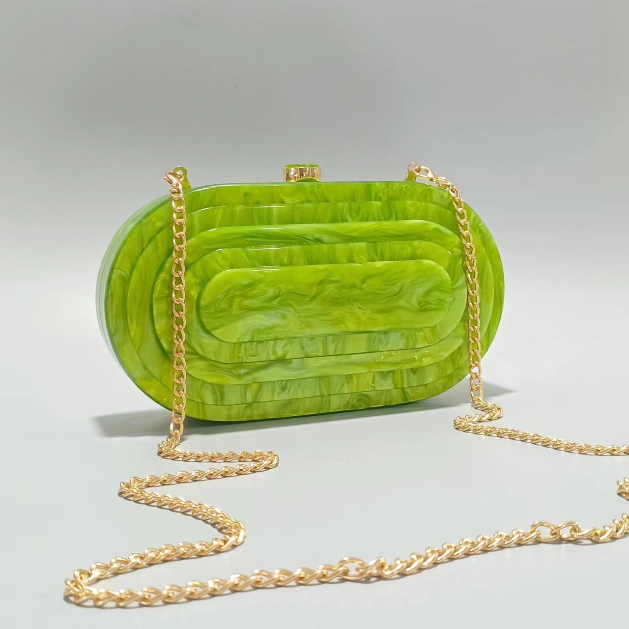 Lemon Green Brand Luxury Acrylic Box Evening Bag Women Clutch Purses And Handbags Ladies Shoulder Bags Bolsa Feminina Party Lady