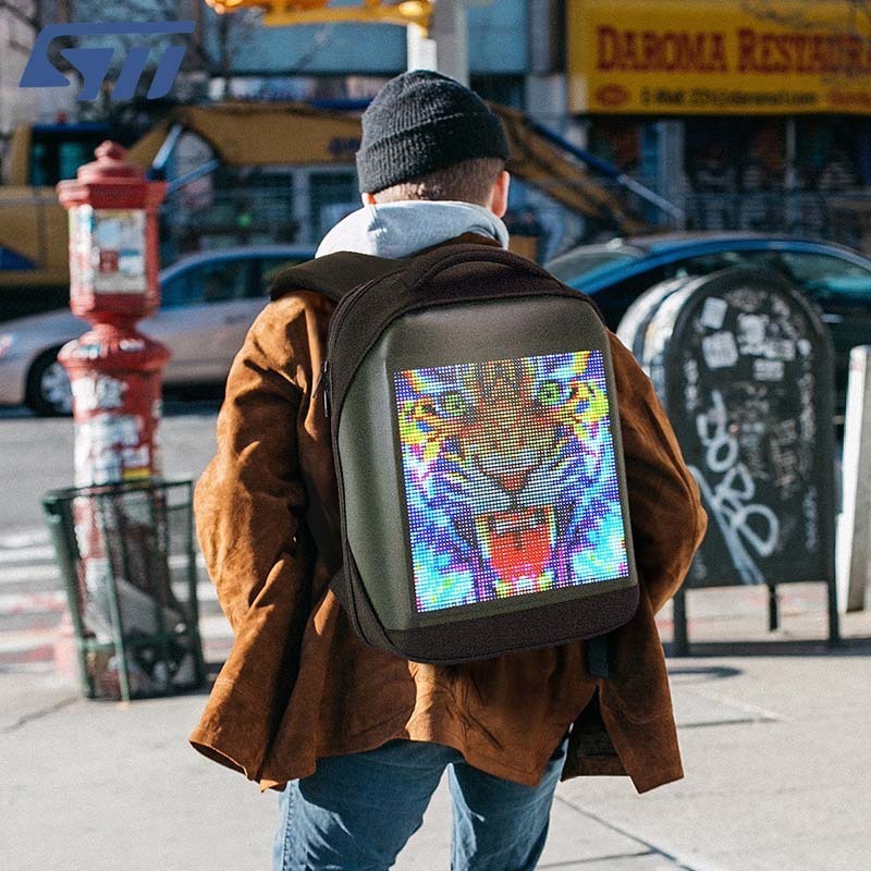 LED Advertising Custom Backpack Portable Magic Smart Walking Billboard APP Control Outdoor Led Display Bag