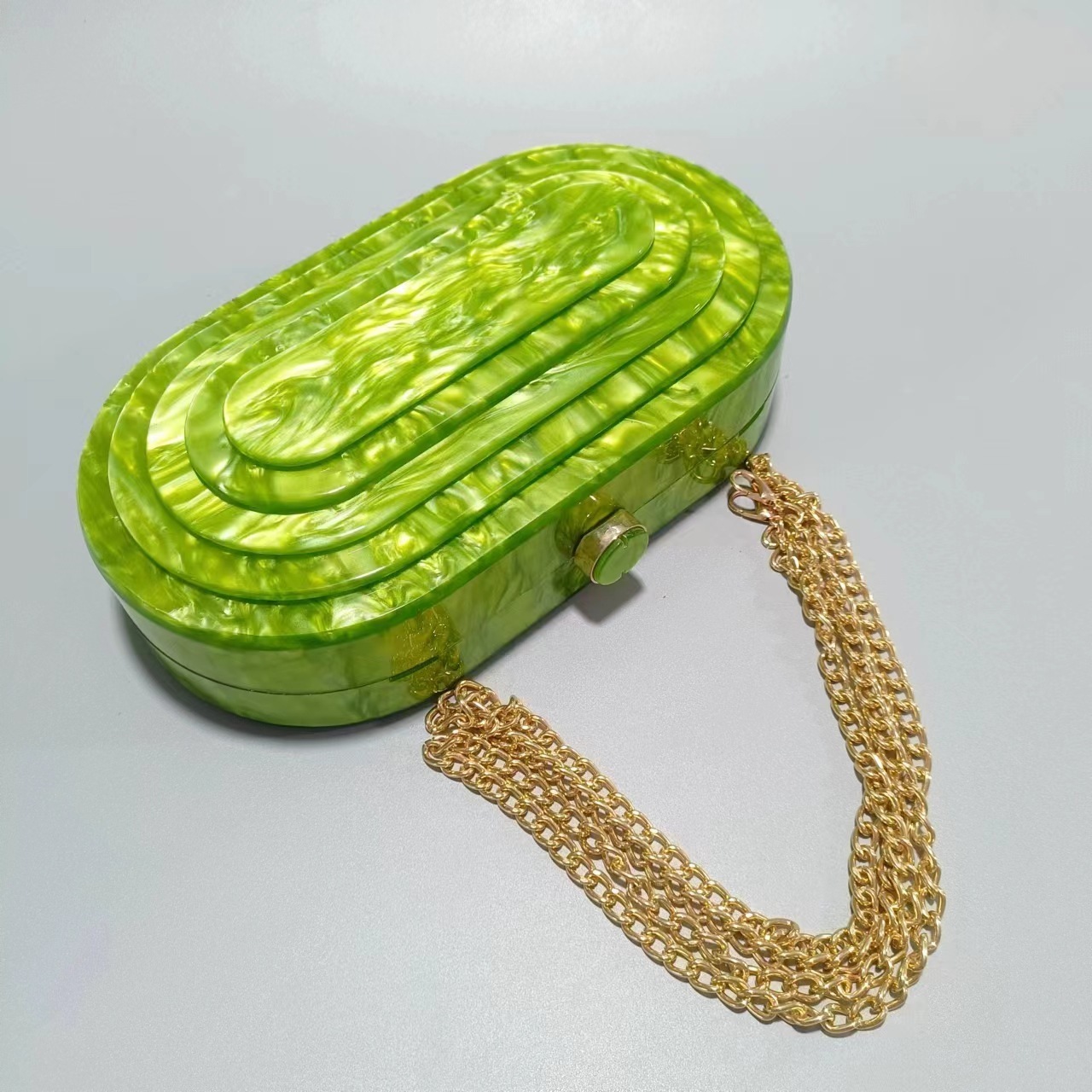 Lemon Green Brand Luxury Acrylic Box Evening Bag Women Clutch Purses And Handbags Ladies Shoulder Bags Bolsa Feminina Party Lady